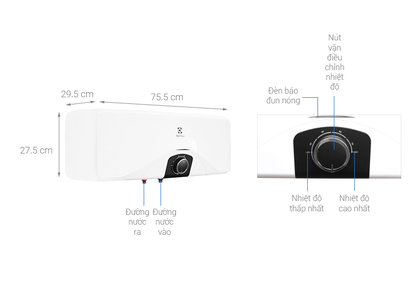 Máy nước nóng gián tiếp Electrolux EWS202DX-DWM 20 lít – hình 1