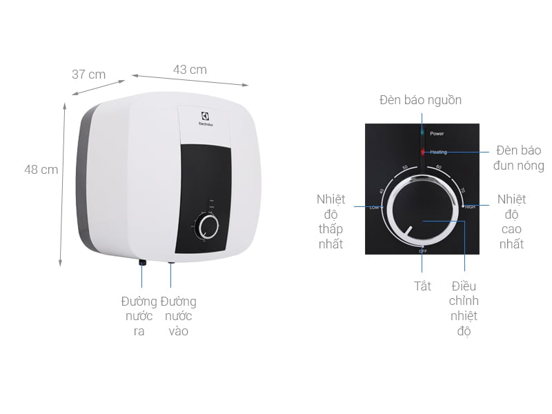 Máy nước nóng gián tiếp Electrolux EWS302DX-DWM 30 lít – hình 1