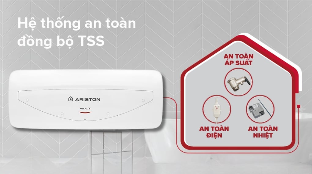 Máy nước nóng gián tiếp Ariston 20 lít 2500W VITALY 20 SLIM 2.5 FE 2024 – hình 3