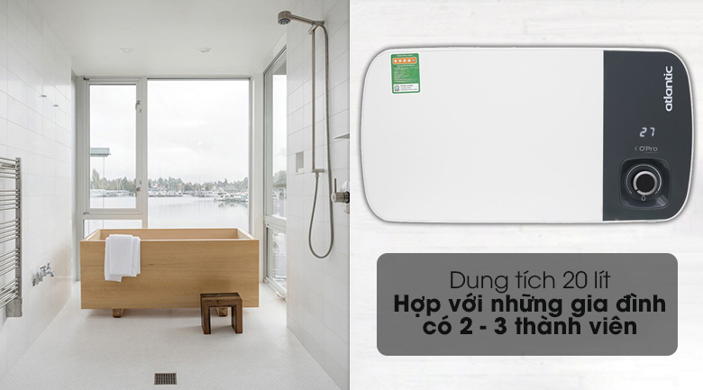Máy nước nóng gián tiếp Atlantic 20 lít 2500W SWH 20H M-3 NEO PLUS 823019 – hình 2