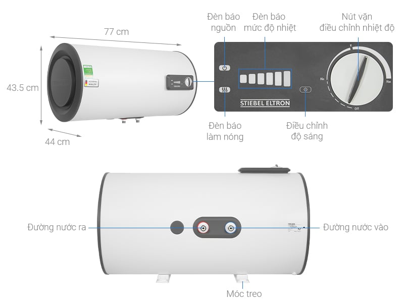 Máy nước nóng gián tiếp Stiebel Eltron ESH 50 H Plus T-VN 50 lít – hình 1