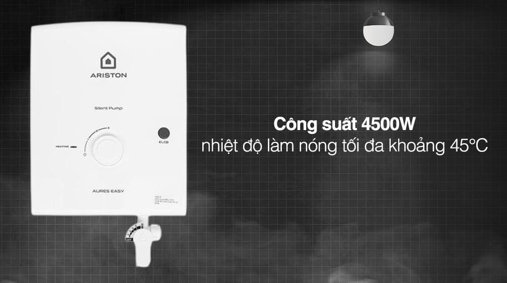 Máy nước nóng trực tiếp Ariston 4500W AURES EASY 4.5P 3S – hình 3