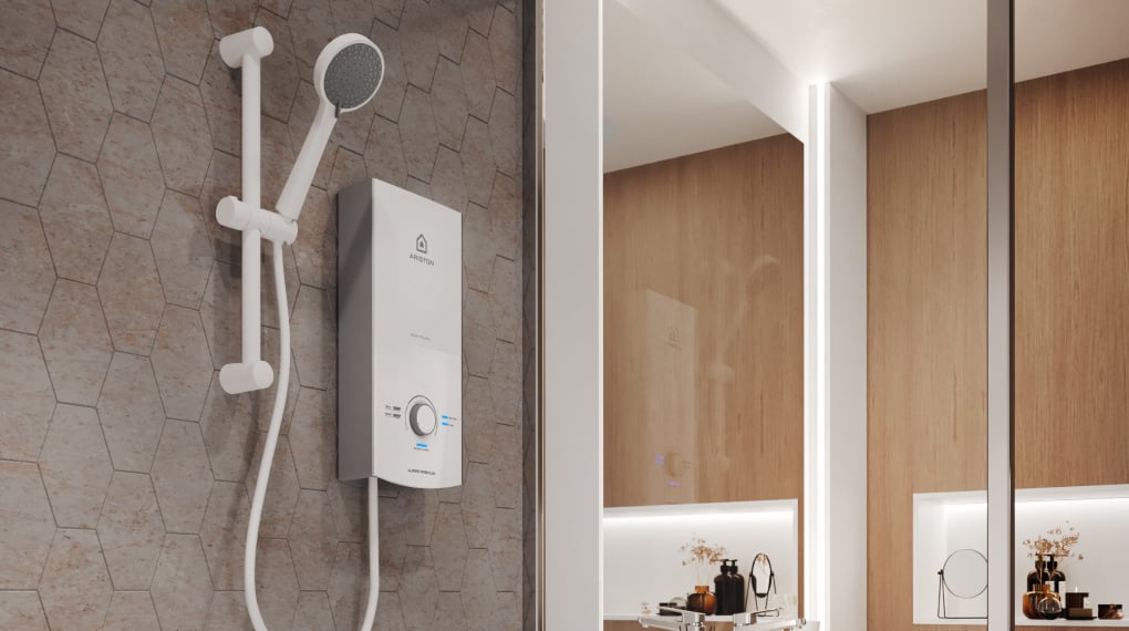 Máy nước nóng trực tiếp Ariston 4500W AURES PREMIUM 4.5P PEARL – hình 2
