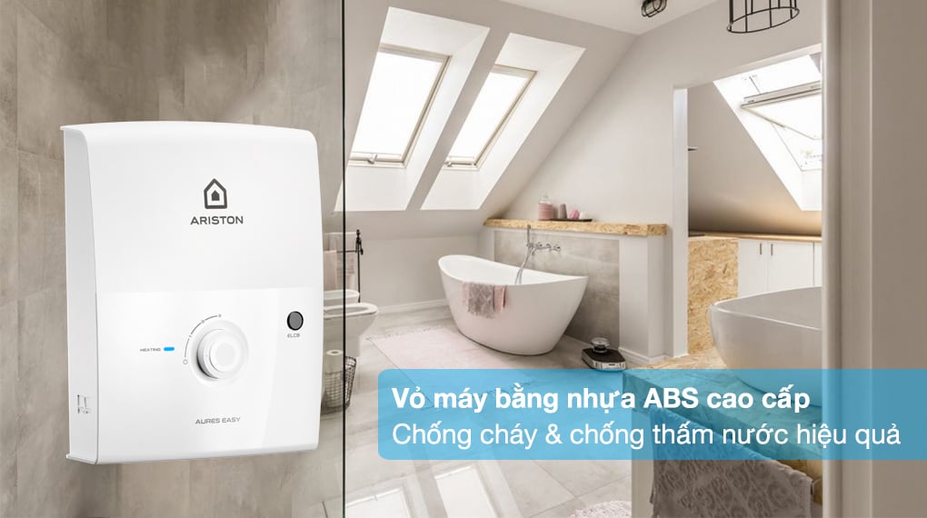 Máy nước nóng trực tiếp Ariston 4500W AURES EASY 4.5 D – hình 1