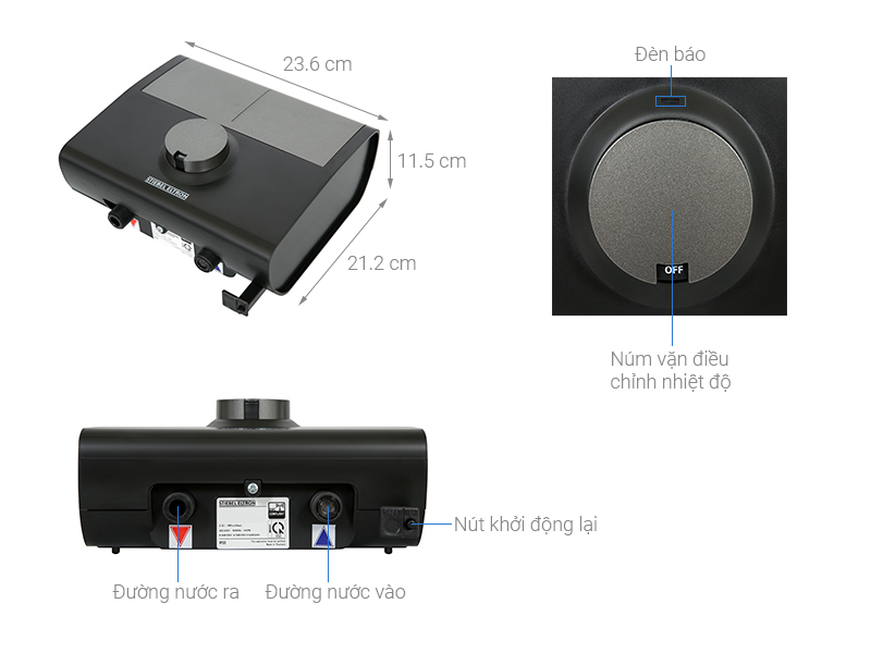Máy nước nóng trực tiếp đa điểm Stiebel Eltron DDC 6 EC 6000W – hình 1