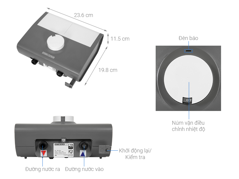 Máy nước nóng trực tiếp đa điểm Stiebel Eltron DDH 6 EC 6000W – hình 1