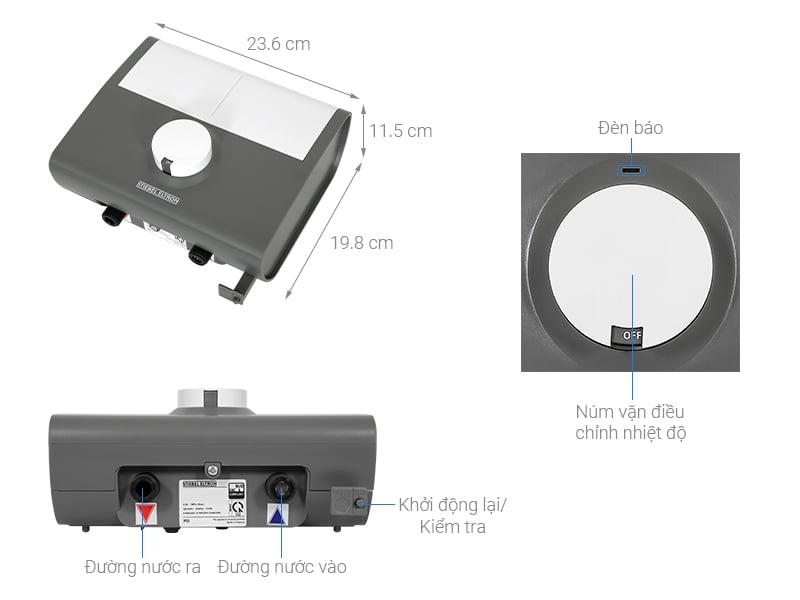 Máy nước nóng trực tiếp đa điểm Stiebel Eltron DDH 8 EC 8000W – hình 1