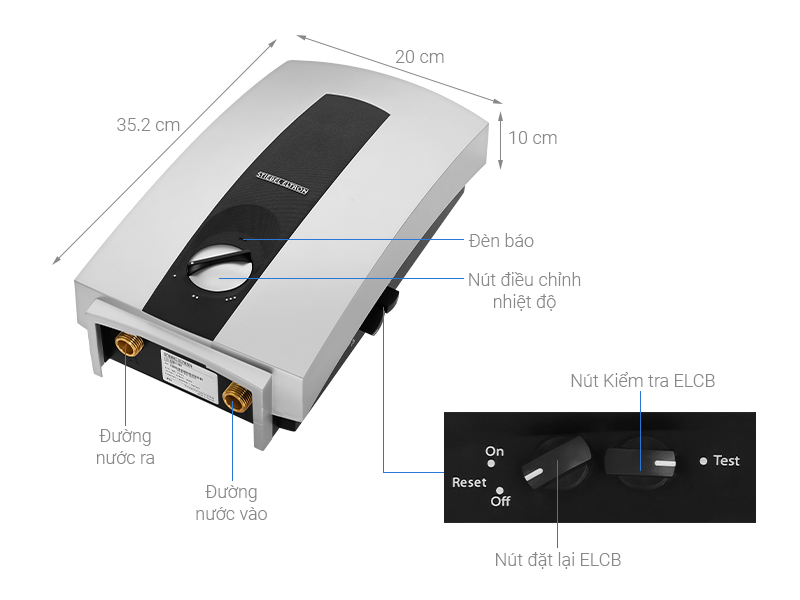 Máy nước nóng trực tiếp đa điểm Stiebel Eltron DHC 6 EC 6000W – hình 1
