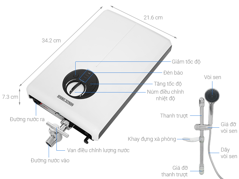 Máy nước nóng trực tiếp Stiebel Eltron XGP 45 EC 4500W – hình 1