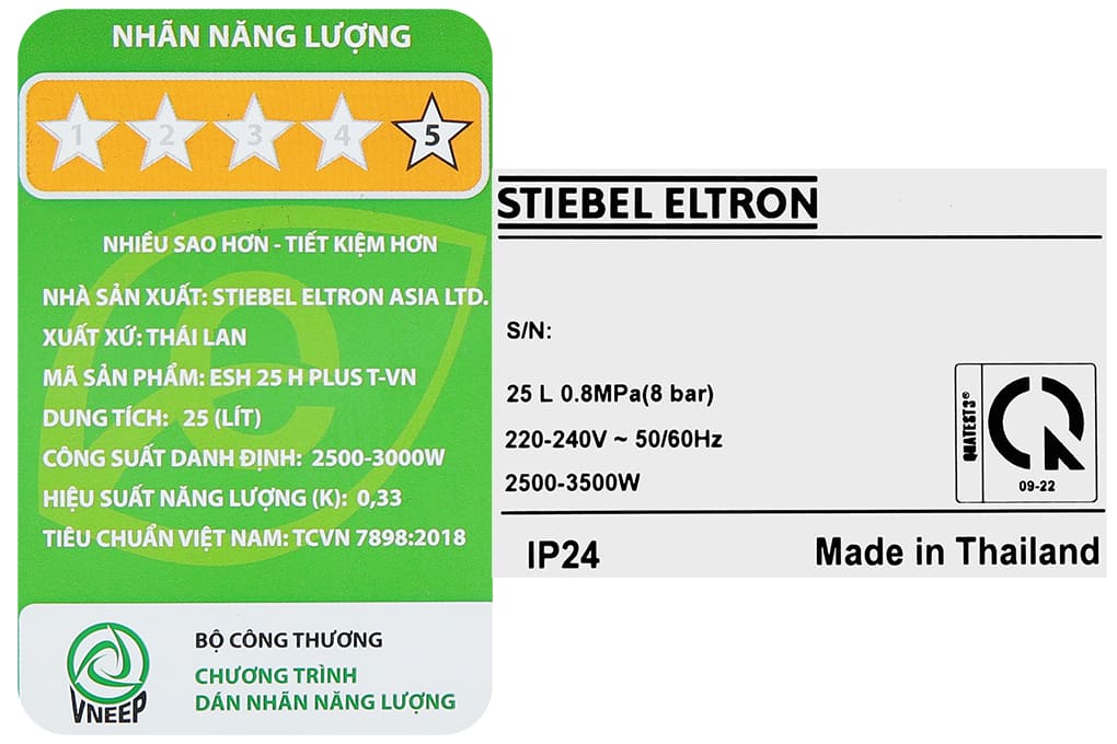 Máy nước nóng gián tiếp Stiebel Eltron ESH 25 H Plus T-VN 25 lít ảnh 8