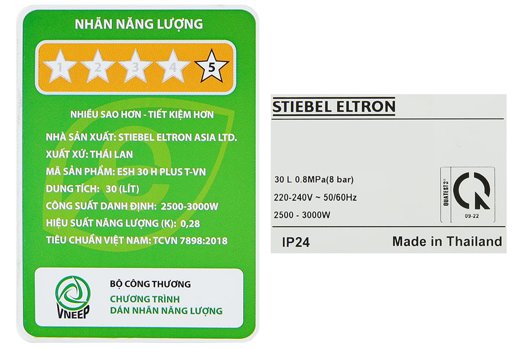 Máy nước nóng gián tiếp Stiebel Eltron ESH 30 H Plus T-VN 30 lít ảnh 8