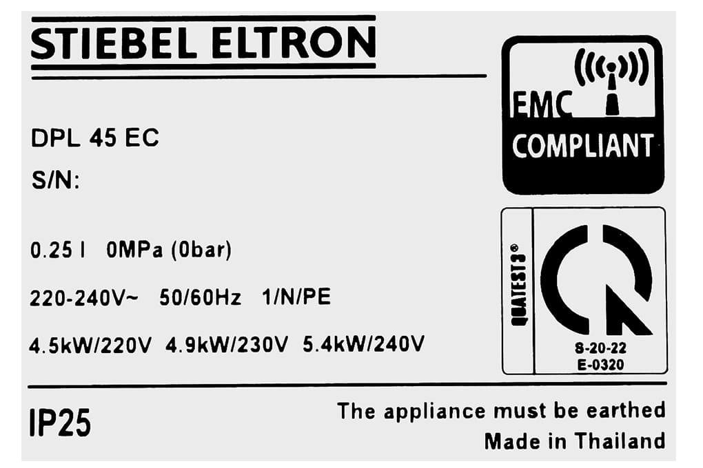 Đánh giá Máy nước nóng trực tiếp Stiebel Eltron DPL 45 EC 4500W
