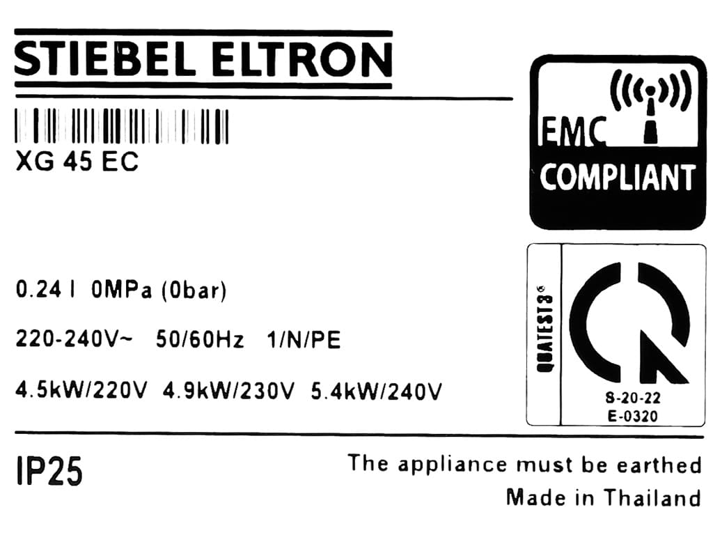 Máy nước nóng trực tiếp Stiebel Eltron XG 45 EC 4500W ảnh 2